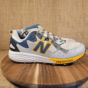New Balance Fresh Foam Crag v2 Trail Running Shoes Gray Blue Yellow Men's 11